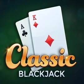 Classic Blackjack slot logo by Red Tiger Gaming at Playfina Casino