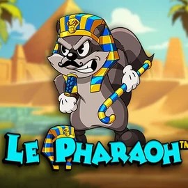 Le Pharaoh slot logo by Hacksaw Gaming at Playfina Casino