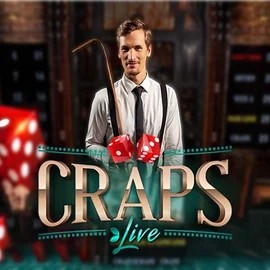 Official Live Casino logo: Live Craps by Evolution at Playfina Casino