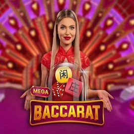 Live Casino logo of Mega Baccarat from Pragmatic Play at Playfina Casino